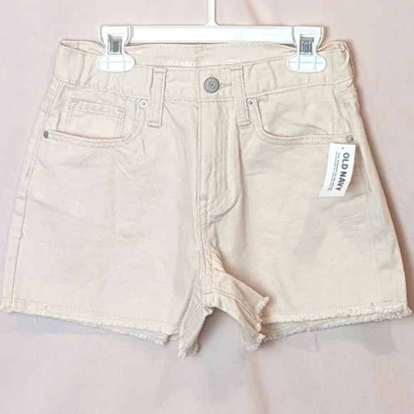 Old Navy Cream Frayed Hem Shorts size 12