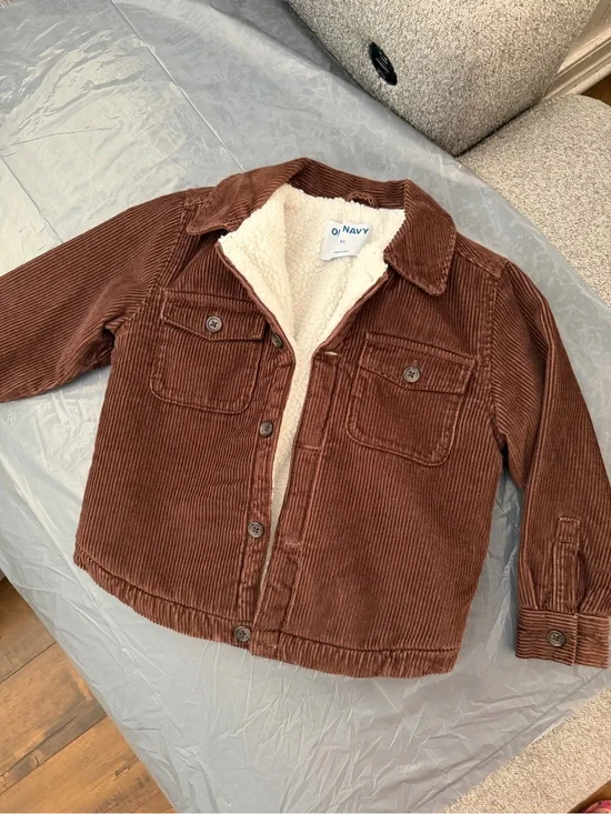 Old Navy Kids Brown Corduroy Sherpa Jacket