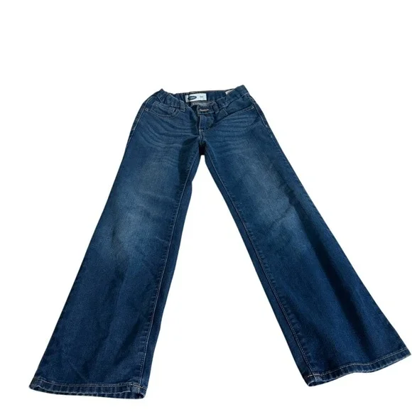 Old‎ Navy Girls Straight Leg Jeans Dark Wash Size 12 Elastic Waist