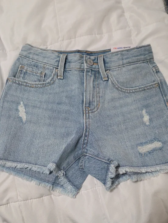 Old Navy Light Blue Distressed Denim Kids Shorts