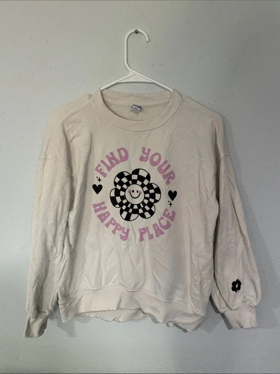Old Navy Cream Sweatshirt with Blue Tag