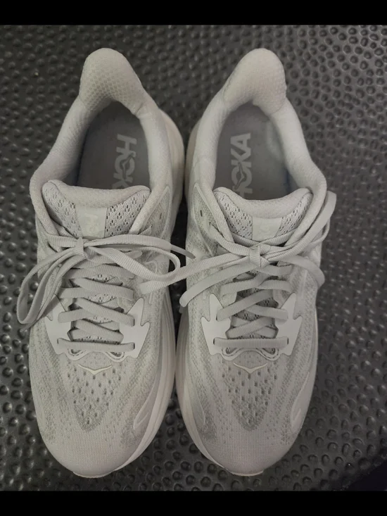 Hoka Women's Sneakers in Light Gray and White