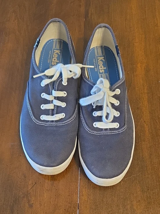Keds Canvas Sneakers in Blue with White Accents