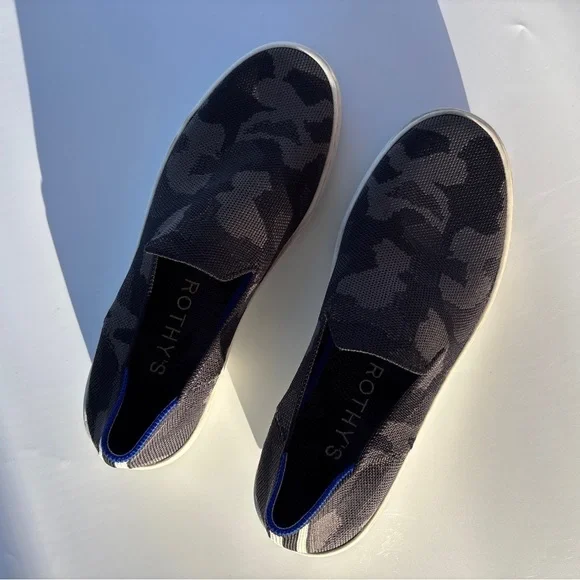 Rothy’s The Sneaker Slip-On Camo Print Shoes | Women’s 8