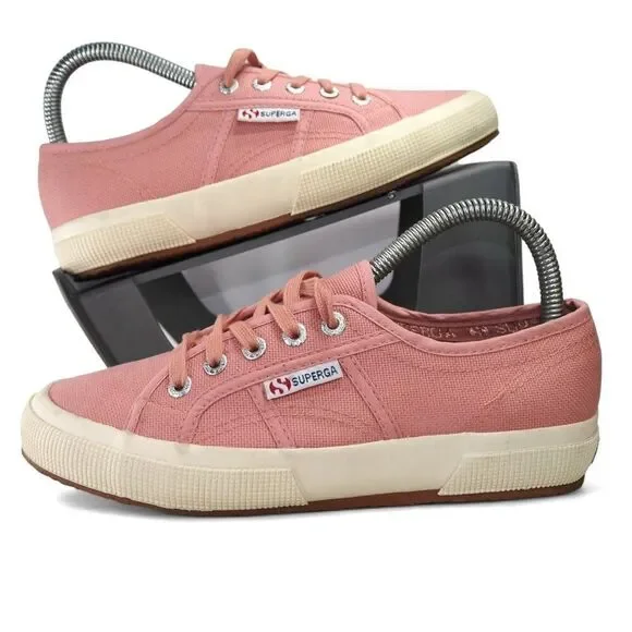 Superga Cotu 2750 Low Casual Sneakers Women's 7 Dusty‎ Rose Pink / Off White