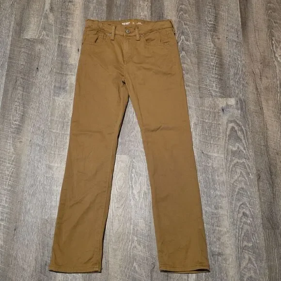 Old Navy Stretch 360 Kids Coyote Brown Khakis Slim Size 12 Casual Pants