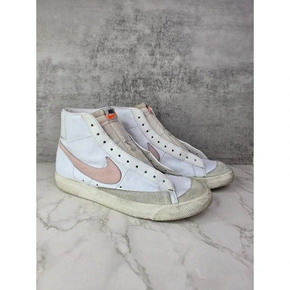 Nike Blazer Mid 77 Vintage Womens White Pink Foam BQ6806-108 Size 8.5 No Laces*