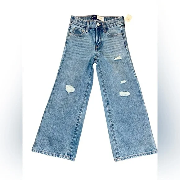 Old Navy Toddler Distressed Blue Wide-Leg Jeans