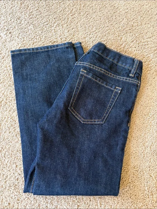 NWOT Old Navy Loose Boot-Cut Jeans Dark Rinse Adjustable Waist Boys size 10