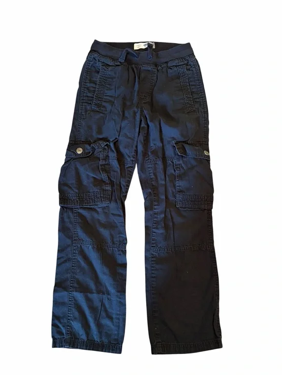 Old Navy Black Straight Cargo Pants with Elastic Waist