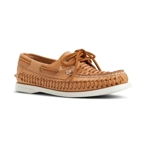 Sperry Authentic Original 2-Eye Women's US 7.5 Brown Moc Toe Boat Shoe HTAT1378