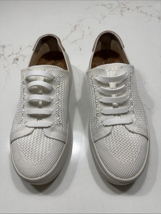 Lucky Brand Off White Knit Slip-On Sneakers Size 6.5