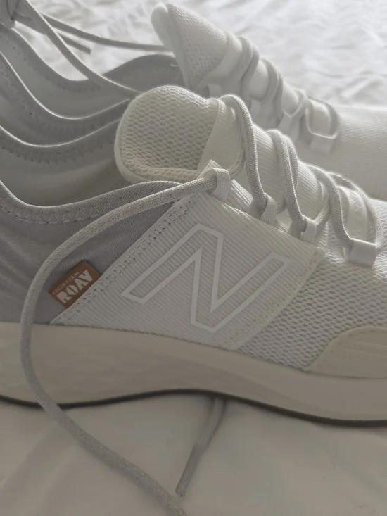 New Balance Roav White Mesh Athletic Sneakers