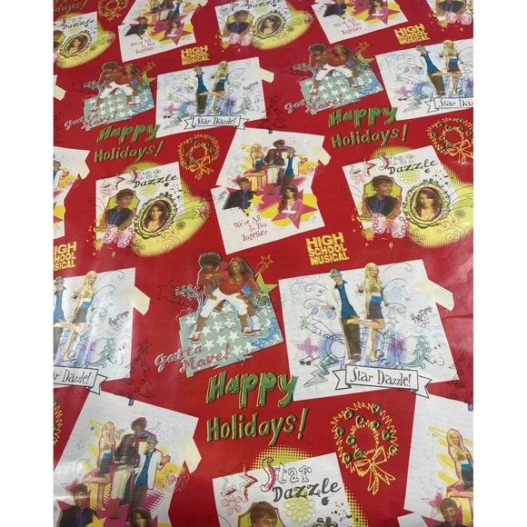 4 Sheet Holiday Vintage High School Muscial Collectible Wrapping Paper Christmas
