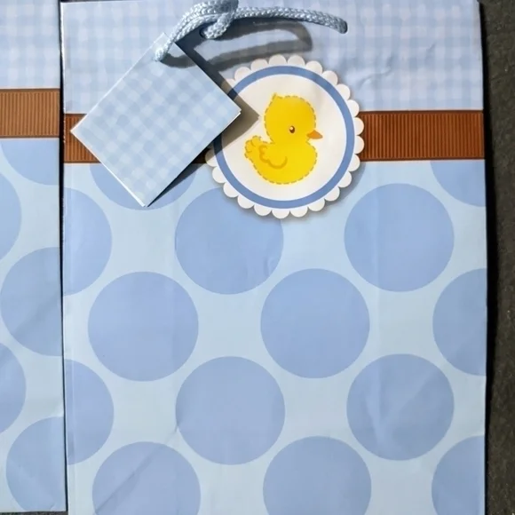 New set of 9 baby shower‎ yellow duck gift bags