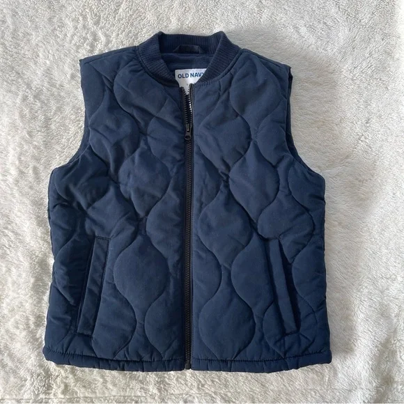 Old Navy Dark Blue Quilted Vest