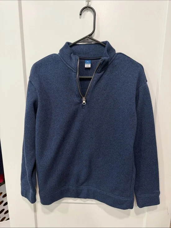 Youth Quarter-Zip Navy Sweater Pullover