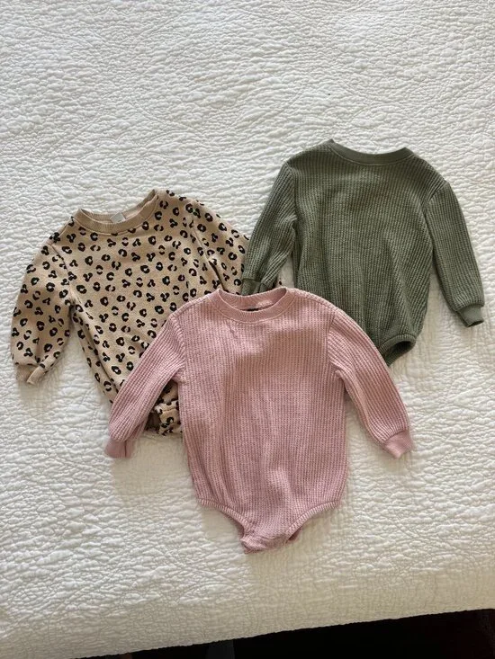 Old Navy Long Sleeve Bubbles (set of 3) 12-18m