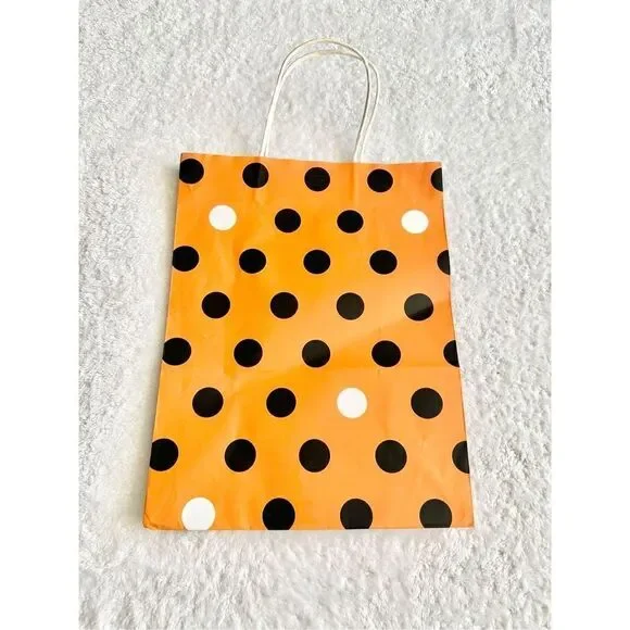 Orange and black black Halloween gift bag