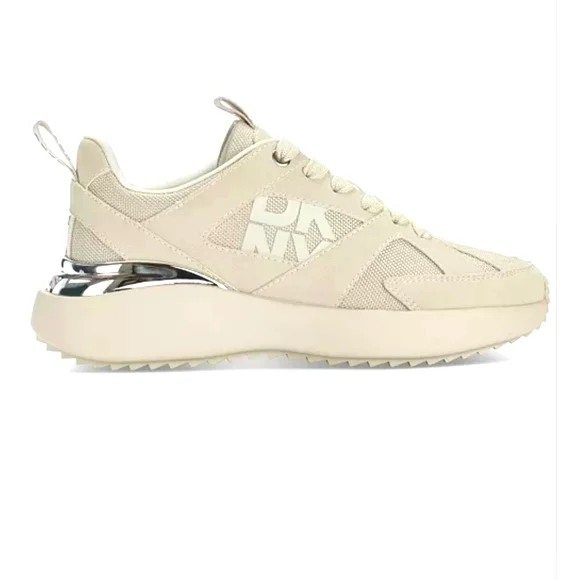 DKNY Women's Soft Gray Zofi Lace-Up‎ Sneakers, US 9.5M