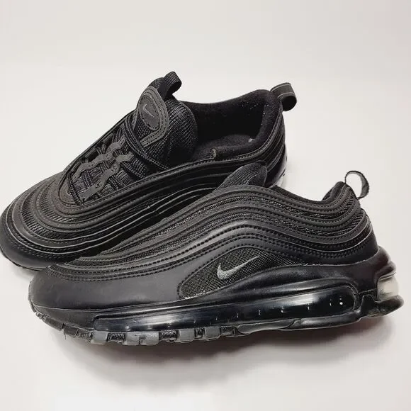 Nike Air Max 97 Black Dark Gray Triple Black 921733-001 Womens Size 6.5
