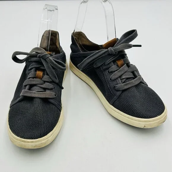Olukai Pehuea Li Womens Sz 7 Shoes Gray Sneaker Lace Up Mesh Low Top Casual