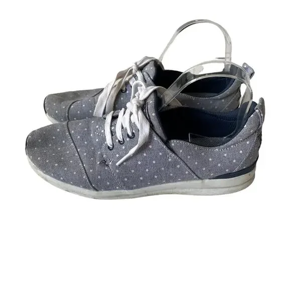 Bobs Sketchers Phresh Fashion Sneaker Polka Dot Blue Navy 9 GUC
