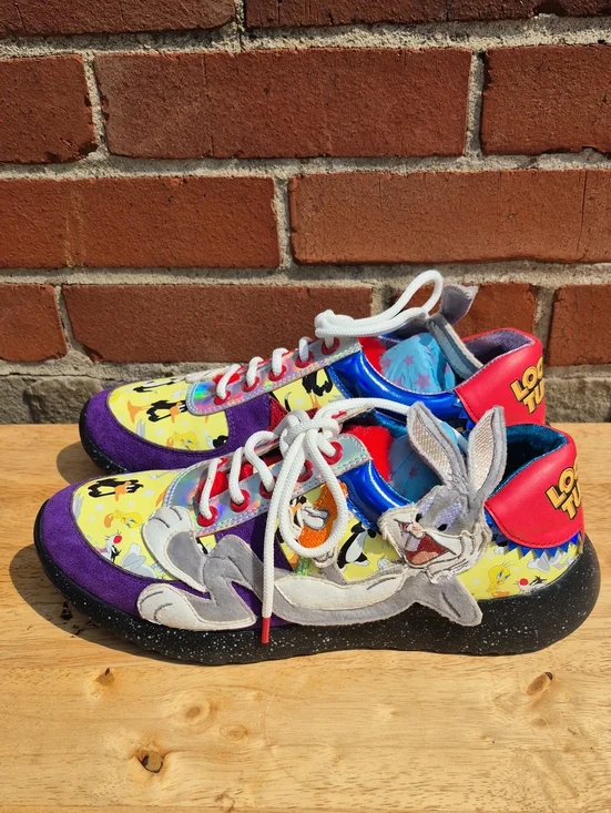 Irregular Choice Looney Tunes Carrots and Jokes Size 41 Tennis Shoes - New