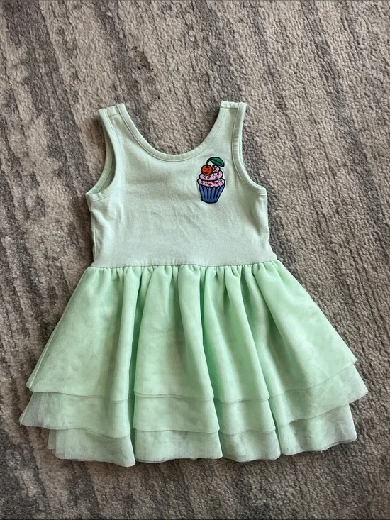 Old Navy Mint Green Sleeveless Dress with Tulle Skirt
