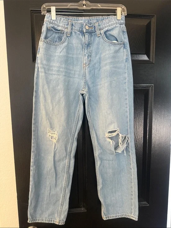 Kids Light Wash Distressed Jeans