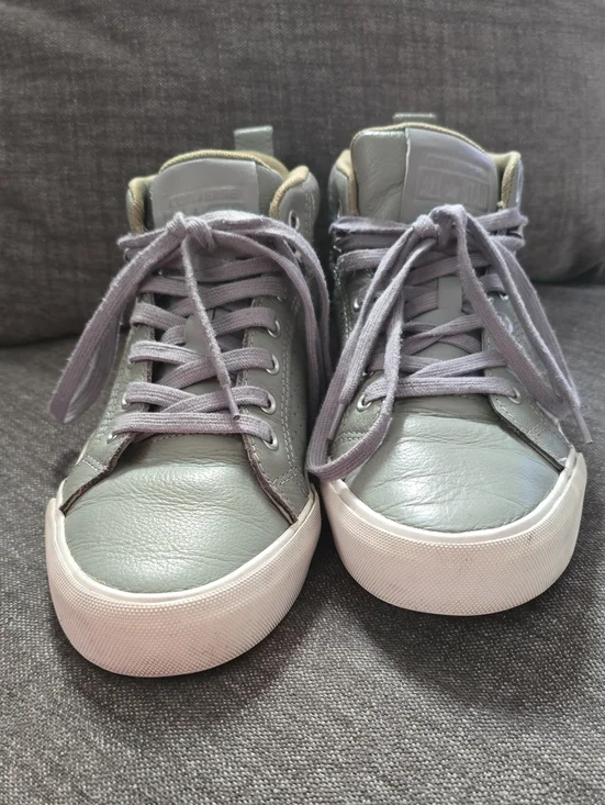 Converse Women’s Low-Top Sneakers in Sage Gray and White
