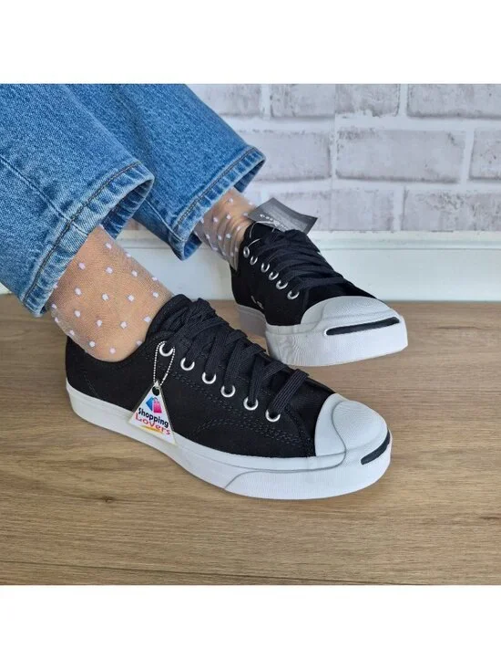 ⭐Converse Jack Purcell JP OX Canvas 7.5 Women Shoes Sneakers Black White 164056C
