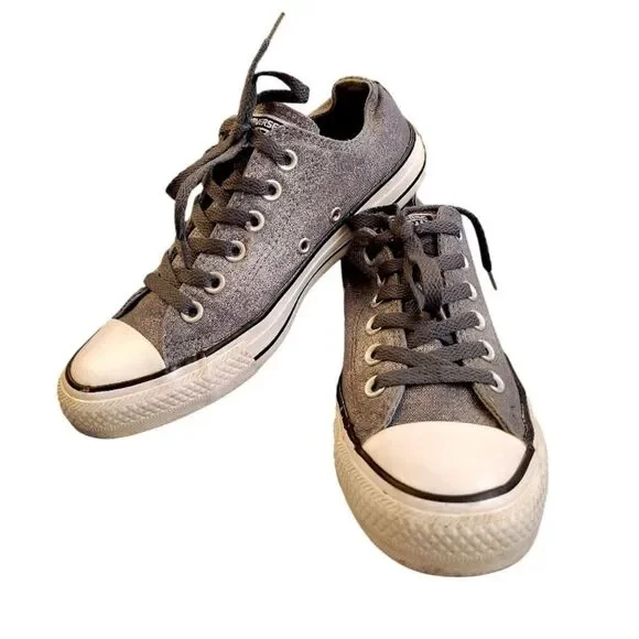 Converse Faded Black Grey Low Canvas‎ Sneakers Women's Size 7