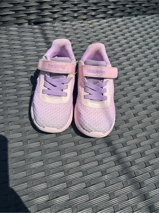 Skechers Kids' Lavender Purple Mesh Hook-and-Loop Sneakers