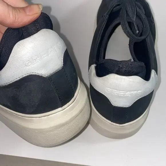 Greats platform black suede sneakers