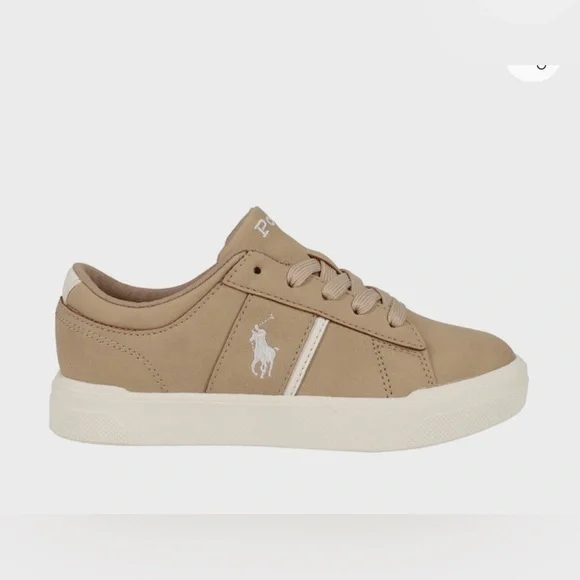 Polo Ralph Lauren Khaki suede frazier logo sneakers
