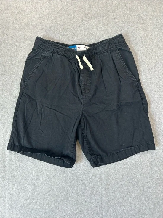 Old Navy Above Knee Black Twill Pull-On Shorts for Boys XXL