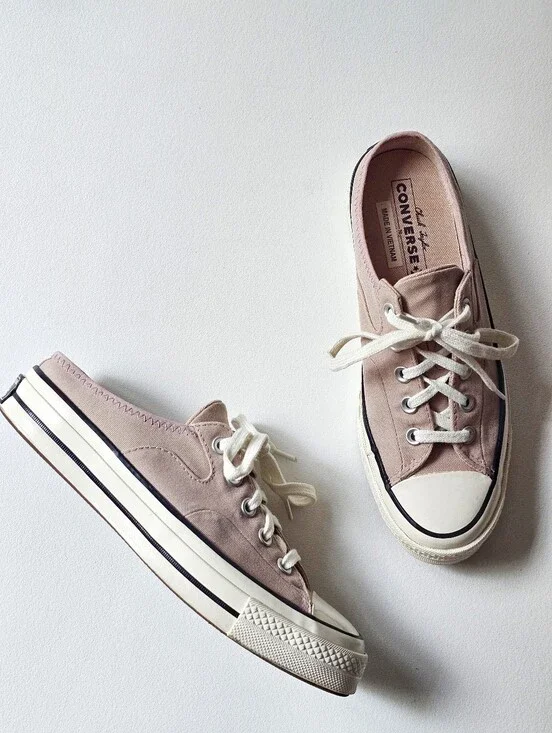 Converse Chuck Taylor All Star Platform Mule  Rose Canvas Slip On Sneakers W 8.5