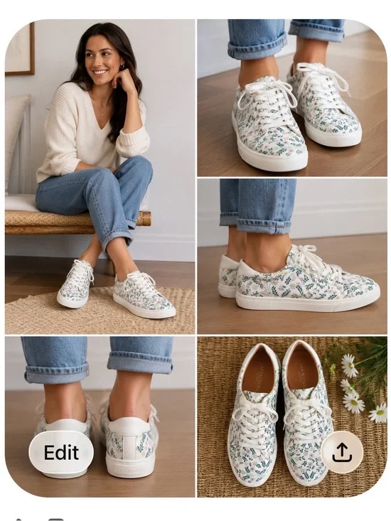 Jack Rogers Floral Sneaker Size 9