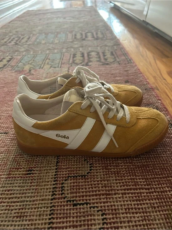 Gola Sneaker in Mustard Yellow and White
