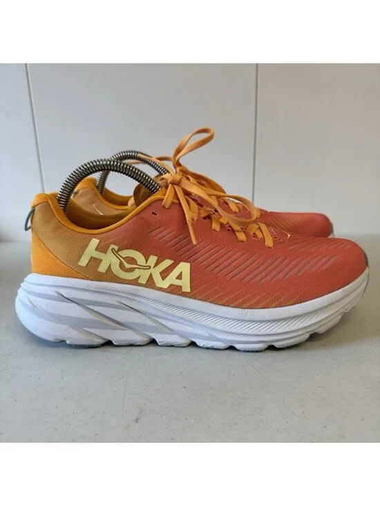 Hoka One One Rincon 3 Womens 8.5 B Camellia Radiant Yellow Orange 1119396-CRYW