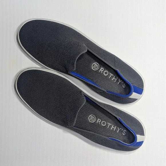 Rothy's Women The‎ Sneaker Slate Grey Signature Thread Size 9.5 Quiet Luxury