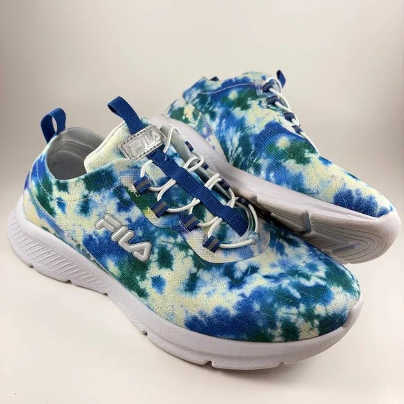 Fila Memory Skyway Tie Dye Women's Slip On Sneakers Size 9 Wide