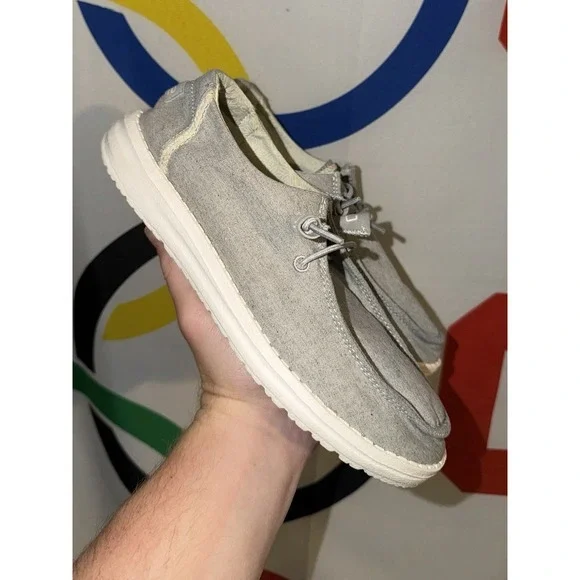 Hey‎ Dude Wendy Chambray Slip On Shoes Womens 7 Gray