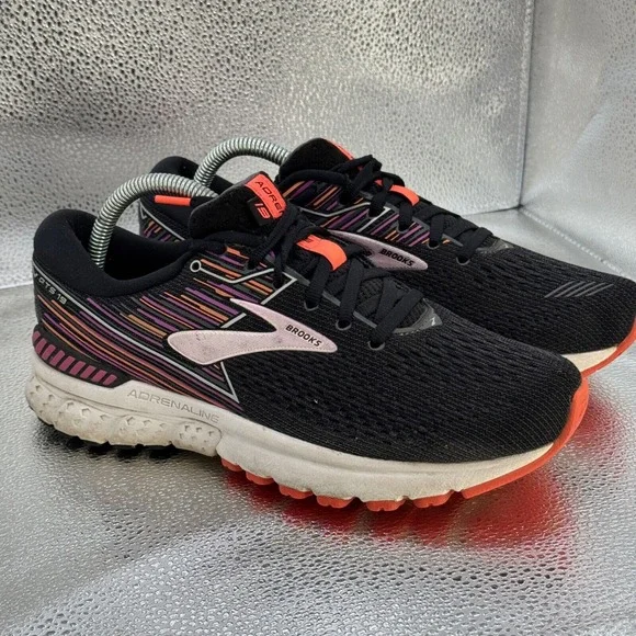 Brooks Adrenaline GTS 19 Women's Size 9  Black/Purple/Coral‎ Running Shoes