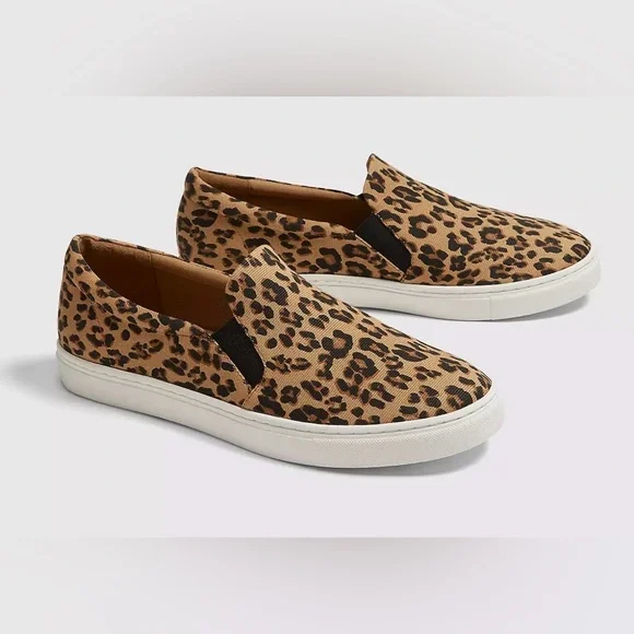 LEOPARD‎ Slip On Sneaker Shoe NEW Flat Comfort Breathable Womens Youth Animal 6