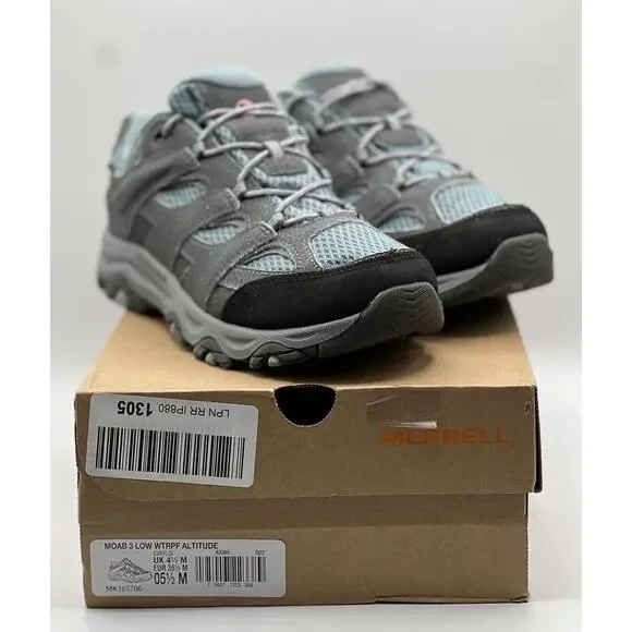 Merrell Moab 3 Low WTRPF Hiking Shoe,‎ Altitude, 5.5 US Unisex Big Kid EUC