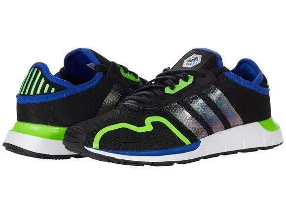 ADIDAS BOY'S SWIFT RUN X J (BIG KID) BLACK/SOLAR GREEN 6.5 BIG KID M