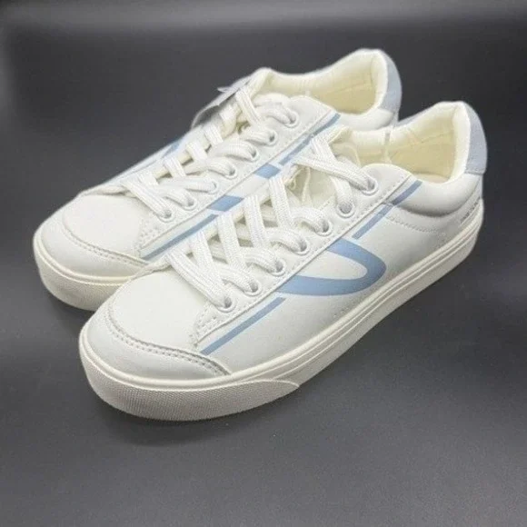 Tretorn‎ Serve Womens Sneakers White Blue Low Top Lace Up Shoes 6.5 NEW 1827276