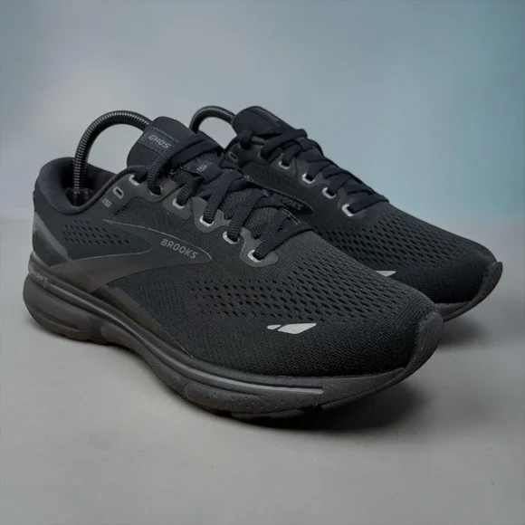 Brooks Ghost 15 Running Shoes Womens 8.5 Wide Black Neutral Sneakers 1203801D020